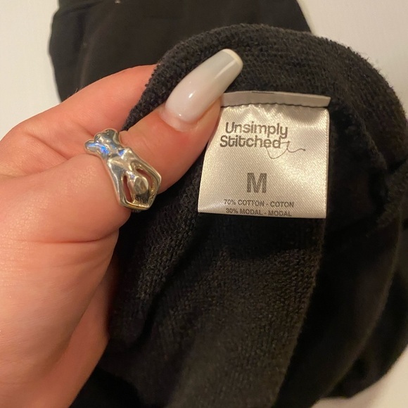 Unsimply Stitched Mens Black Zip Up Cotton M A15 - Picture 3 of 4